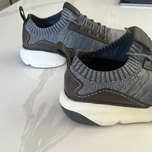 Cole Haan Zerogrand Motion Trainer Knit Sneaker Gray Brown C29386